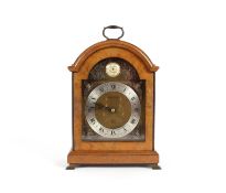 20th Century burr walnut mantel clock by Elliott o