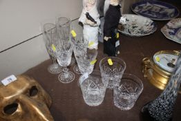 Various cut glassware