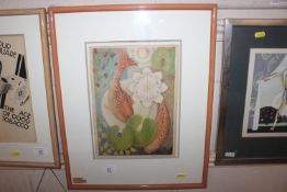 Sonia Harris, pencil signed aquatint of fish