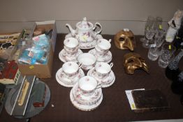 A Royal Albert 'Lavender Rose' bone china tea set