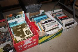 Three boxes of miscellaneous books including some