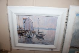 Ken Curtis, 'Misty Morning, Woodbridge' signed acr