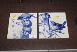 A pair of brown Westhead Moore & Co. of Hanley blu