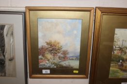 G. Wyllie Hutchinson, watercolour study of a rural