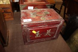 A Mah Jong set contained in brass mounted four dra