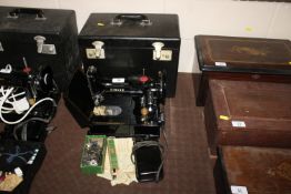 A Singer electric sewing machine, model 222K - sol