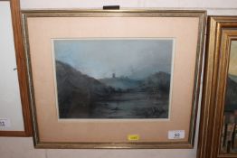 19th Century school, watercolour rural scene with