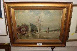 Early 20th Century school, oil on canvas river sce