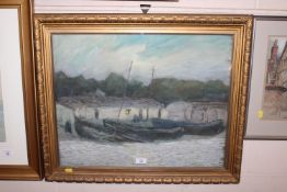 19th Century school, indistinctly signed oil study