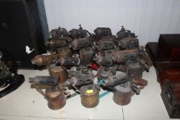 A collection of various blow torches