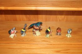 Six Beswick ornaments in the form of birds to incl