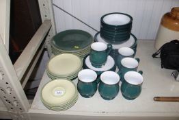 A collection of various Denby tea and dinner ware