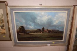 20th Century school, oil on board depicting a rura