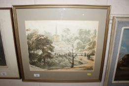 Henry Holzer 1949 'Hampstead Heath' hand signed li