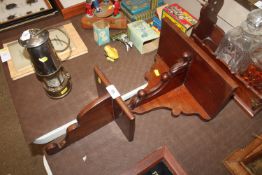 A Victorian mahogany wall bracket and a smaller si
