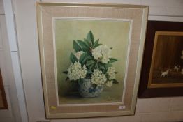 S.L. Munns, still life study 'Flowers In A Chinese