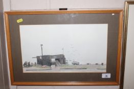 G.W. Miller, watercolour study 'Fish Hut, Aldeburg