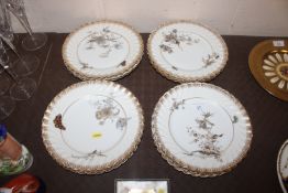 Twelve Haviland & Co. Limoges plates decorated fol