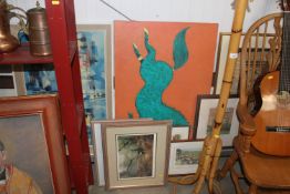 A collection of various pictures and prints