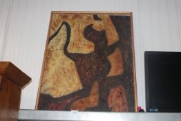 Francine Ocha Forins, oil on board abstract study