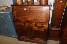 A Laura Ashley modern hardwood bureau fitted three