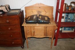 A pine wash stand
