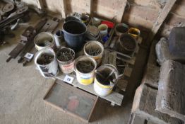 Pallet containing large quantity of fasteners.