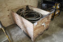 Stillage containing large quantity of hydraulic hose, couplings, fittings, valve blocks etc.