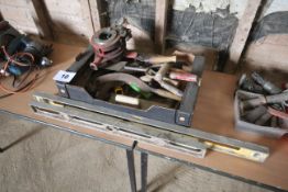 Tray of various hand tools.