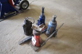 Four bottle jacks.