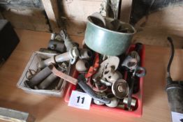 Various PTO adapters, drawbar pins, linkage balls