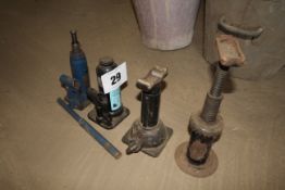 Four bottle jacks.