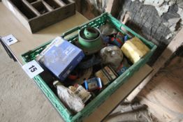 Tray containing a large quantity of bearings.