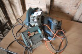Two jigsaws and a circular saw.