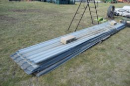 Quantity of corrugated roof sheeting.