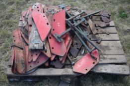 Pallet of Kverneland wearing metal.