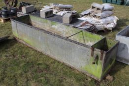 Large vintage riveted cattle water trough.