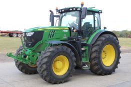 John Deere 6215R Premium 4WD tractor. Registration AP21 LPJ. Date of first registration 08/06/