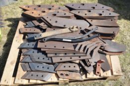 Pallet of Gregoire Besson plough parts.