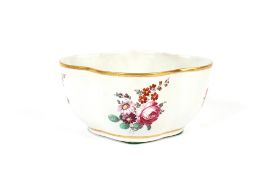 A Doccia 18th Century tin glaze quatrefoil bowl, finely painted with sprigs of flowers, 10cm wide;