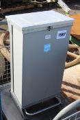 Pedal operated bin. V