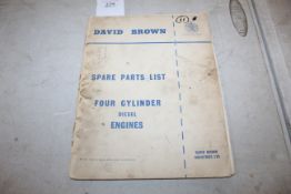 David Brown 4 cylinder engine parts catalogue.