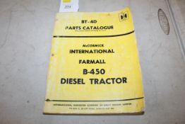 International B450 tractor parts catalogue.