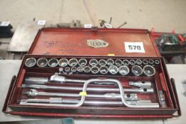 Britool 1/2in square drive socket set.
