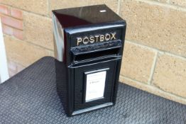 Black postbox (200mm deep). V