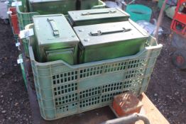 Quantity of ammunition boxes.