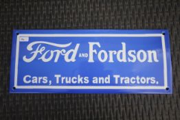Ford & Fordson vitreous sign. V
