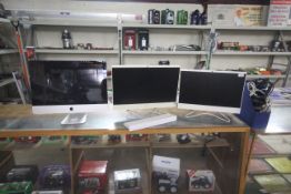 Apple iMac, and 2x HP all in one computers, various cables, peripherals etc. For sale on behalf of