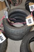 Pair 155/55-8 mobility scooter tyres.