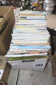 Box of machinery brochures.